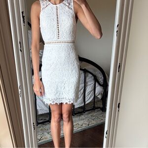 Elegant White Lace Dress